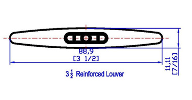 3-1/2" Reinforced Louver