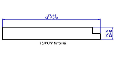 4 5/8"X3/4" Narrow Rail 
