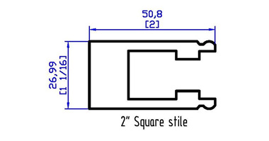 2" Square Stile